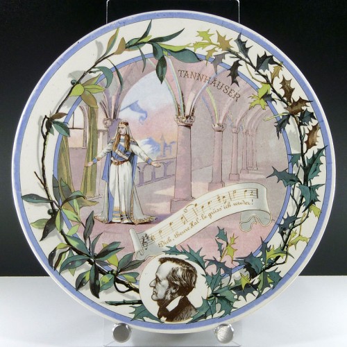 Richard Wagner Wandteller Sarreguemines - Tannhäuser Elisabeth